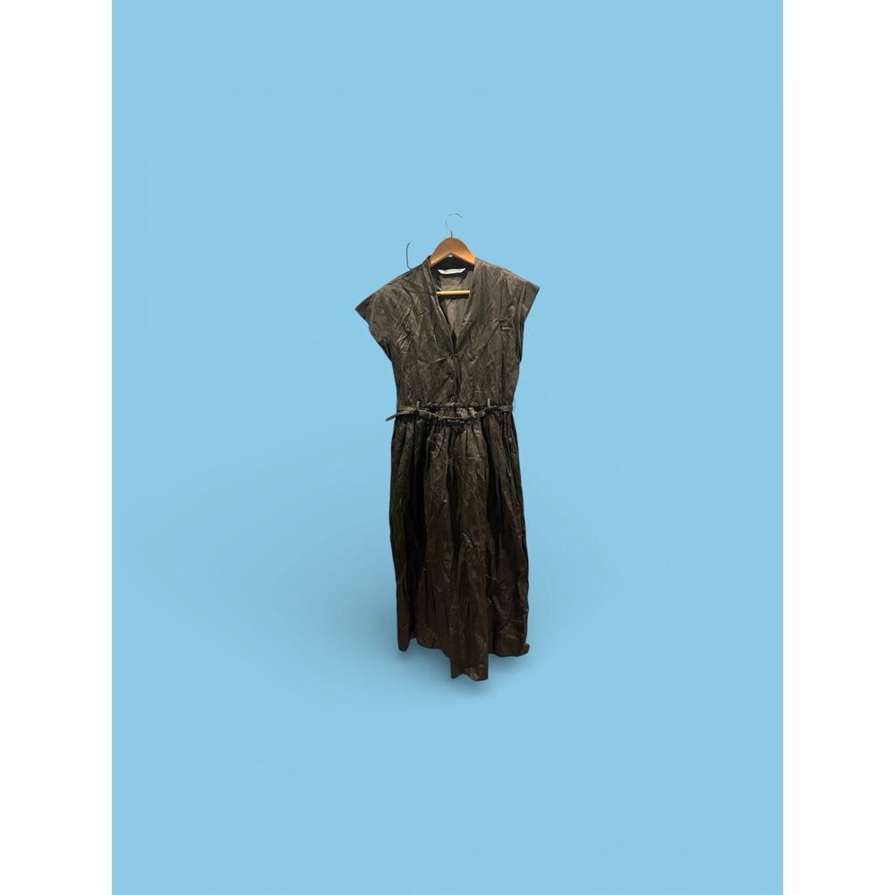 Zara ZW Collection Belted Wrinkled Effect Dress